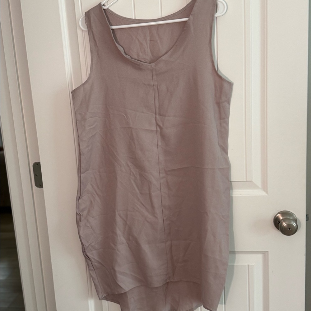 Sleeveless Taupe Women's Slip Dress